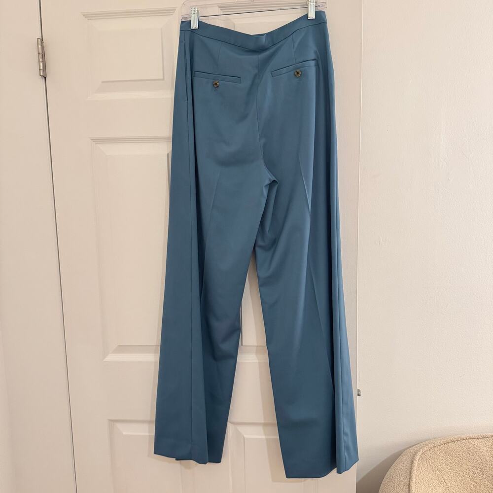 NWT Argent Jones Trouser Seasonless Wool Cadet Blue Teal Pants Dopamine Size 8 - Picture 4 of 4
